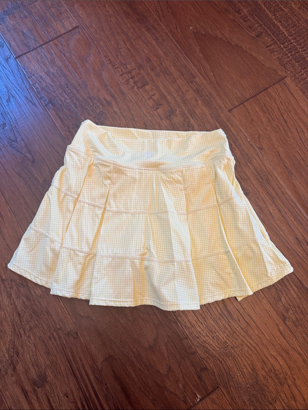 Women's Yellow Gingham Skater Skirt
